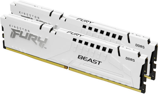 Kingston Fury Beast DDR5 32GB RAM with 2x16GB Modules and Speed 5200 for Desktop KF552C40BWK2-32