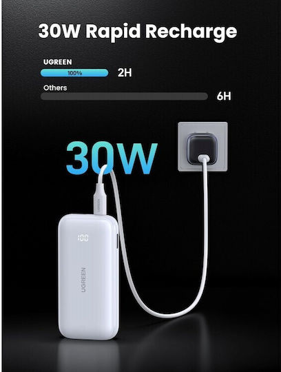 Ugreen PB501 Power Bank 10000mAh 30W Power Delivery / Quick Charge 3.0 White view 6