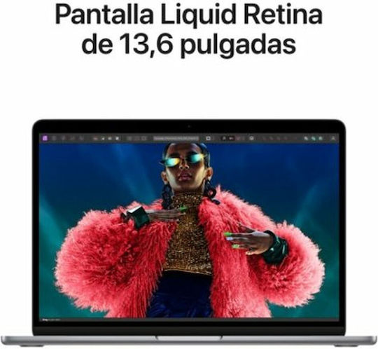 Apple MacBook Air 13" (2024) 13.6" Retina Display (M3-8-core/8GB/512GB SSD) Space Gray (ES Keyboard) vue 6