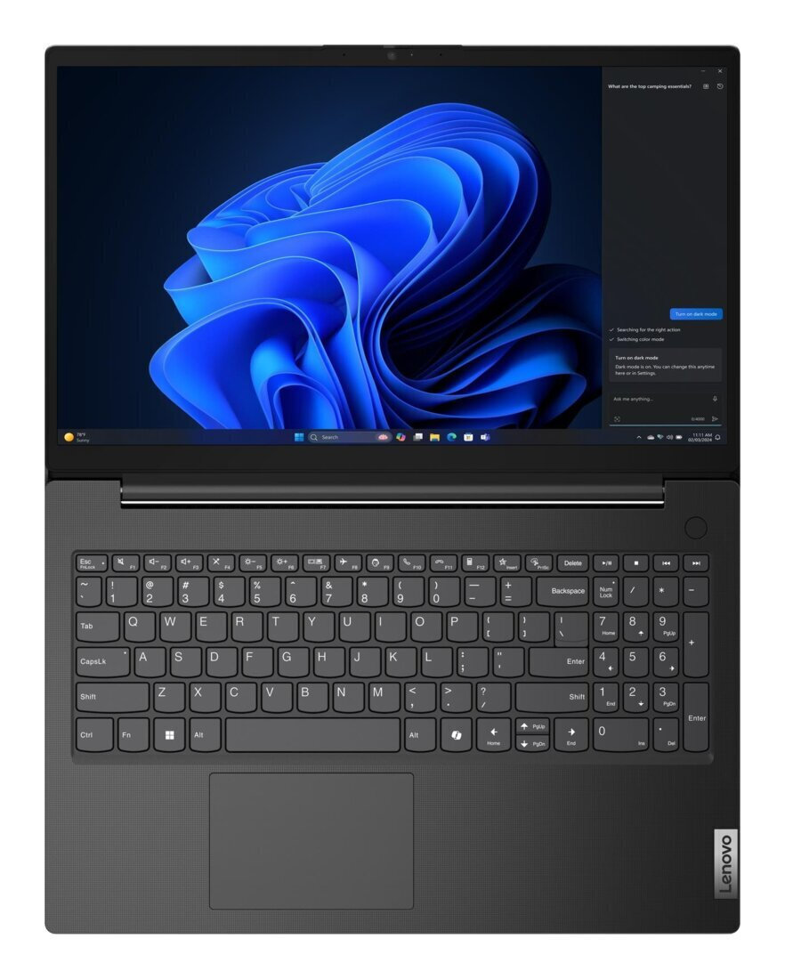Lenovo V15 G5 IRL 15.6" FHD (Core 3-100U/8GB/256GB SSD/No OS) Business Black (UK Keyboard) view 8
