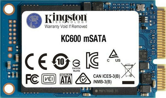 Kingston KC600 SSD 256GB mSATA Type with SATA III Connection SKC600MS/256G view 2