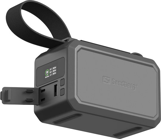 Sandberg Survivor Power Bank 40000mAh 100W with USB-A Port and 2 USB-C Ports Quick Charge 3.0 Gray