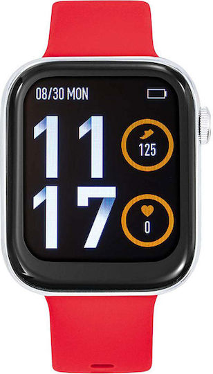 Tekday 656519 Smartwatch with Heart Rate Monitor (Red)