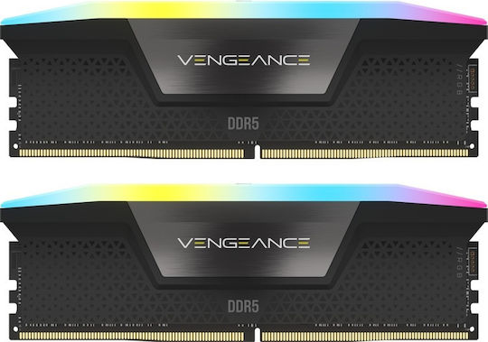 Corsair Vengeance RGB DDR5 32GB RAM with 2x16GB Modules and Speed 6400 for Desktop CMH32GX5M2B6400C32 view 3