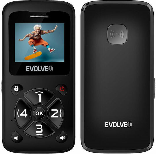 Evolveo EasyPhone ID Single SIM Mobile with Large Buttons Black view 3