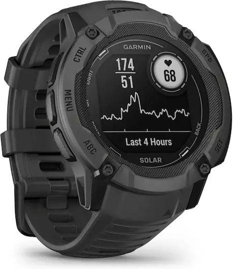 Garmin Instinct 2X Solar 50mm Waterproof Smartwatch with Heart Rate Monitor (Graphite) view 3