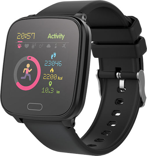 Forever JW-100 Smartwatch with Heart Rate Monitor (Black)