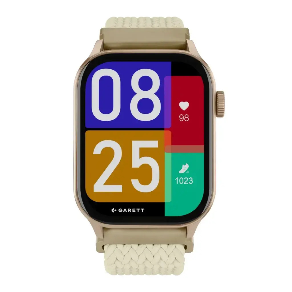Garett Activity 3 46mm Smartwatch with Heart Rate Monitor (Gold) view 1