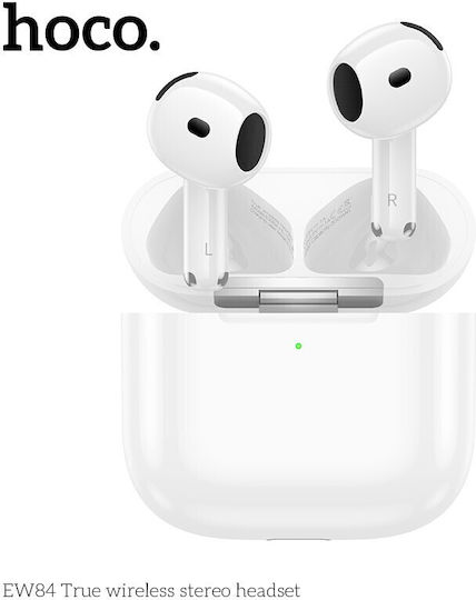 Hoco EW84 Earbud Bluetooth Handsfree Earphones with Sweat Resistance and Charging Case White view 1