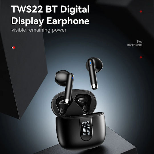 Yesido TWS22 Earbud Bluetooth Handsfree Earphones with Charging Case Black view 3