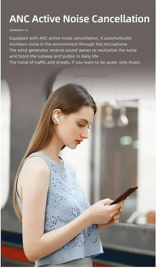 Swissten ANC Focus In-ear Bluetooth Handsfree Earphones with Charging Case White view 4