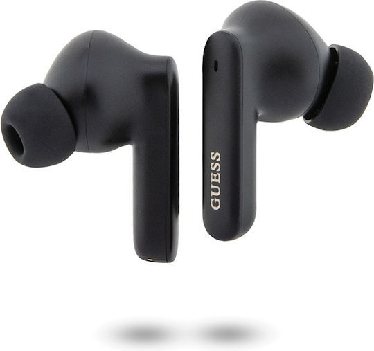 Guess True Wireless Metalic Finish In-ear Bluetooth Handsfree Earphones with Charging Case Black vue 3