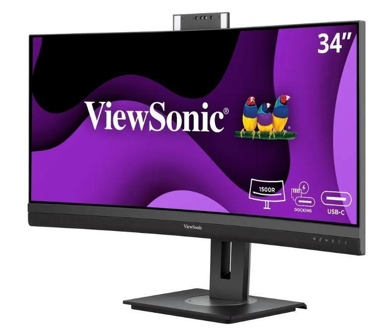 Viewsonic VG3457CV Ultrawide VA HDR Curved Gaming Monitor 34" QHD 3440x1440 with Response Time 5ms GTG view 3