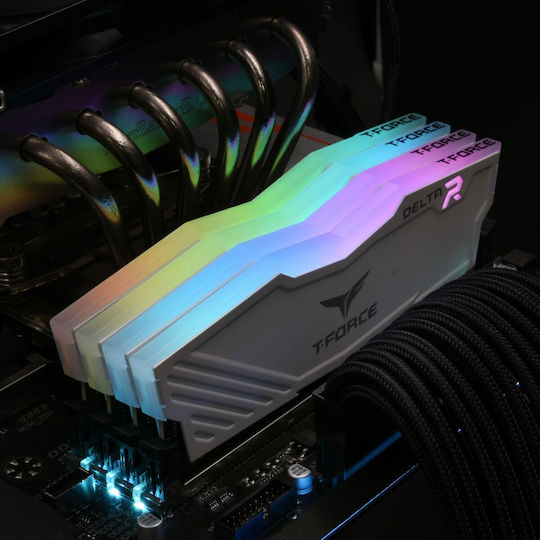 TeamGroup Delta RGB DDR4 16GB RAM with 2x8GB Modules and Speed 3600 for Desktop TF4D416G3600HC18JDC01 vue 6