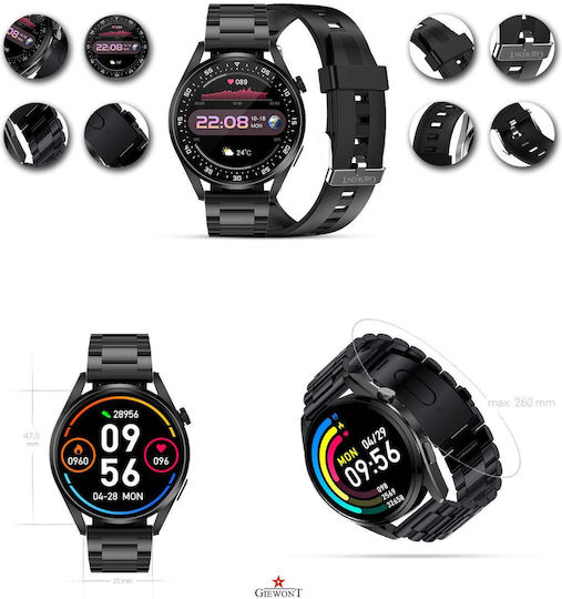Giewont 450-1 Smartwatch with Heart Rate Monitor (Black) view 3