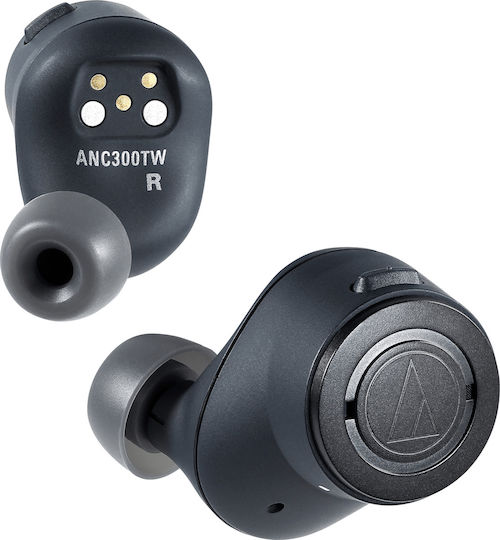 Audio Technica ATH-ANC300TW In-ear Bluetooth Handsfree Earphones with Sweat Resistance and Charging Case Black vue 4