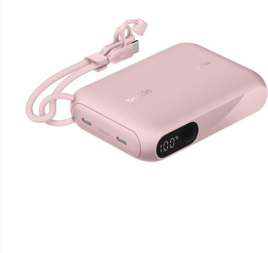 Belkin BoostCharge Power Bank 10K with Display 10000mAh 20W with 2 USB-C Ports Pink