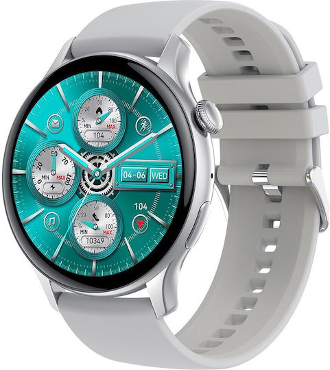 Hoco Y10 Pro 46mm Smartwatch with Heart Rate Monitor (Silver)