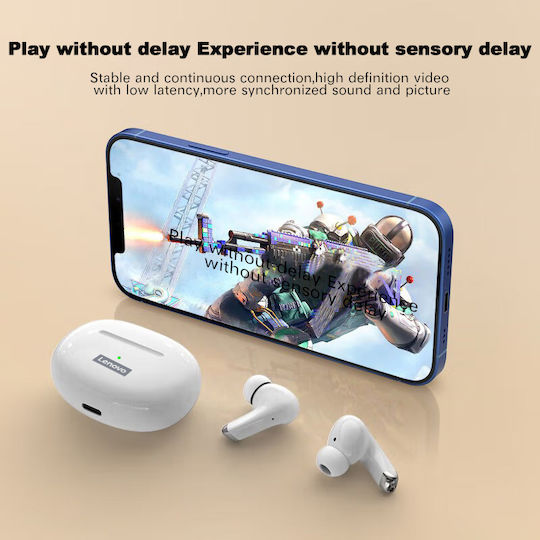 Lenovo LP5 Earbud Bluetooth Handsfree Earphones with Charging Case White view 5