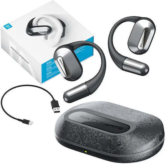 SoundPEATS HearFit Open Ear Bluetooth Handsfree Earphones with Sweat Resistance and Charging Case Black view 5