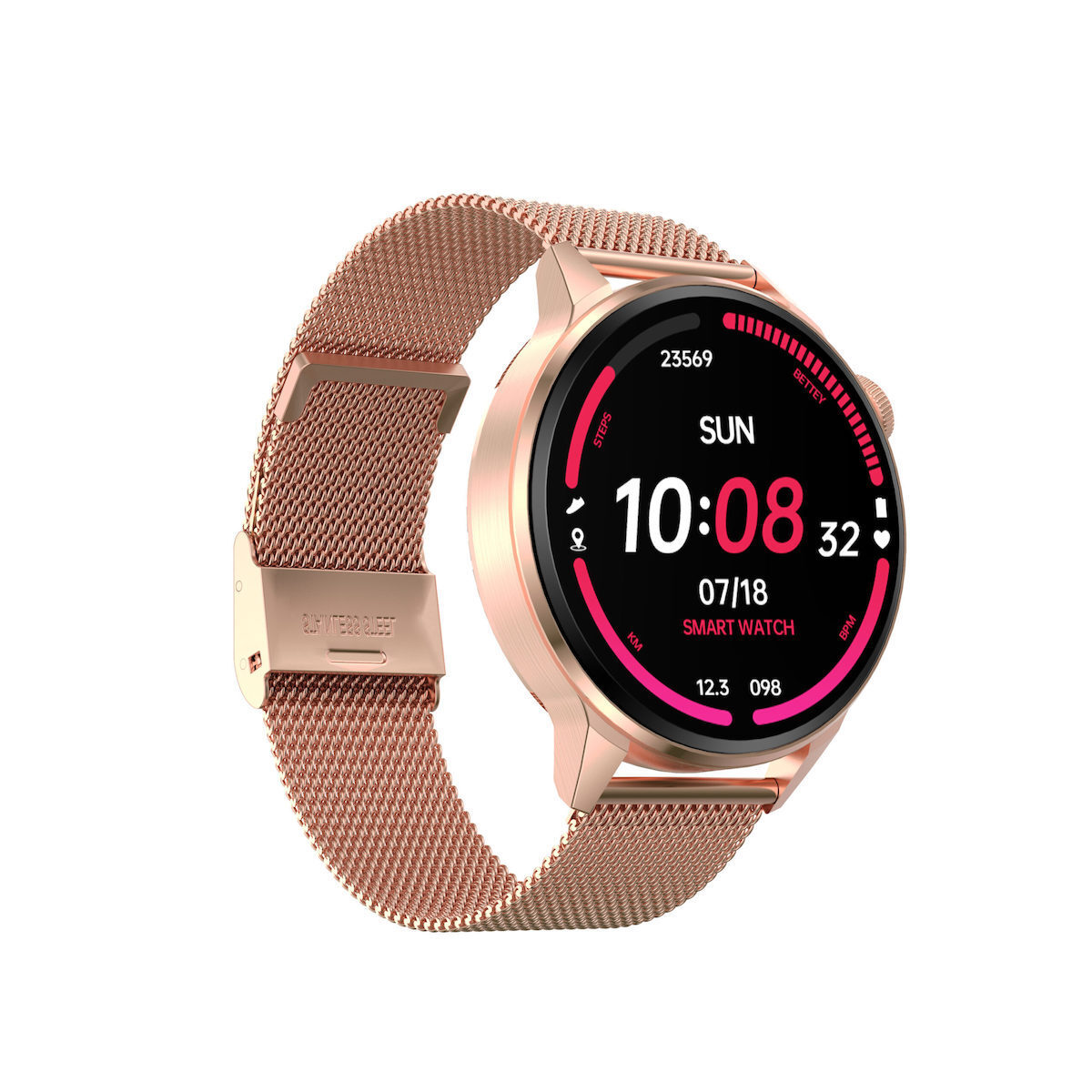 ISP LikeSmart Fantastic FiT Aluminium Smartwatch with Heart Rate Monitor (Gold) vista 8