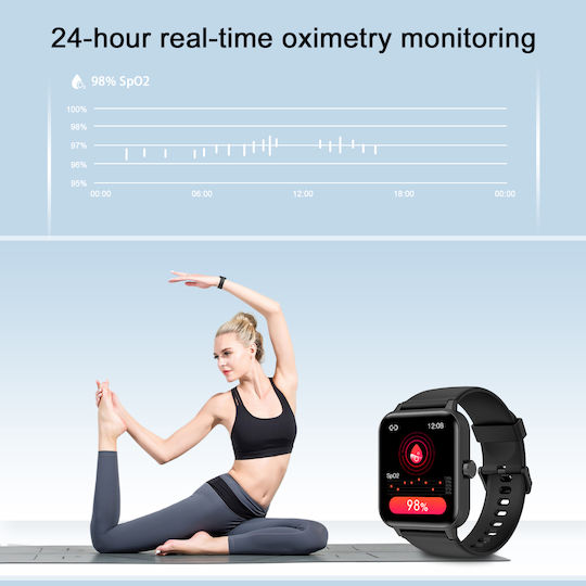 BlackView R30 Smartwatch with Heart Rate Monitor (Black) view 9