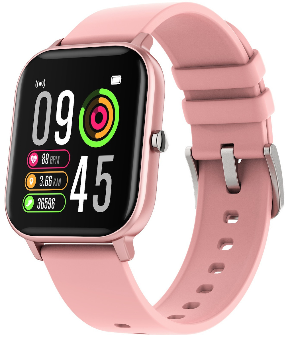 ProFiT Aluminium Smartwatch with Heart Rate Monitor (Pink)