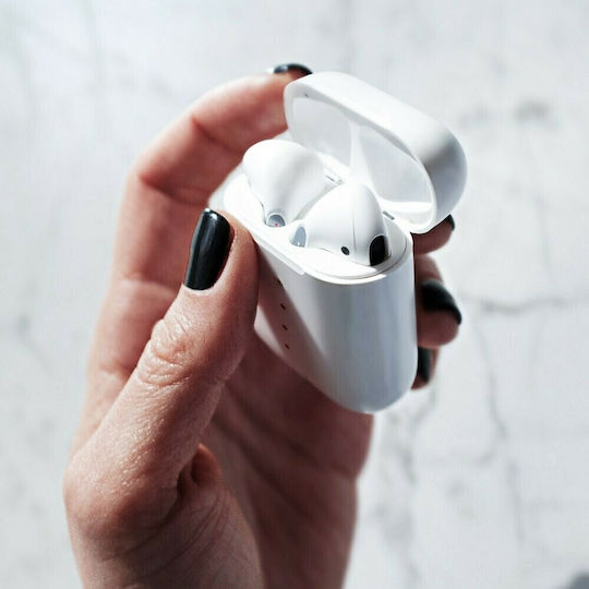 HP-037 Earbud Bluetooth Handsfree Earphones with Charging Case White view 4
