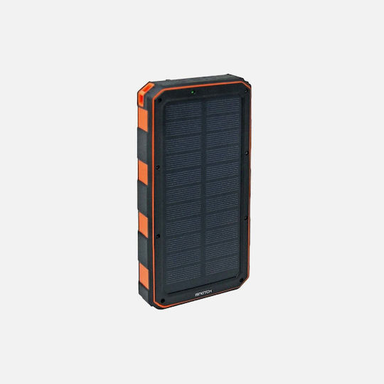 iSnatch S20 Solar Power Bank 20000mAh 2W with 2 USB-A Ports Black