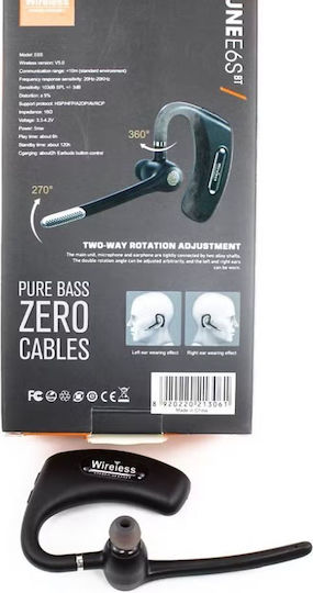 Tune E6S In-ear Bluetooth Handsfree Earphone Black view 5