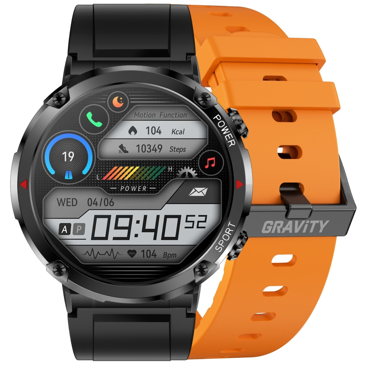 Smartwatch Gravity Men's Watch Smartwatch Gravity Gt21-2 Bk Og Bk