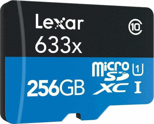 Lexar High-Performance 633x microSDXC 256GB U3 V30 A1 UHS-I 100MB/s With Adapter vista 3