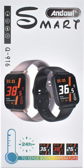 Andowl Q-916 Smartwatch with Heart Rate Monitor (Black) view 7