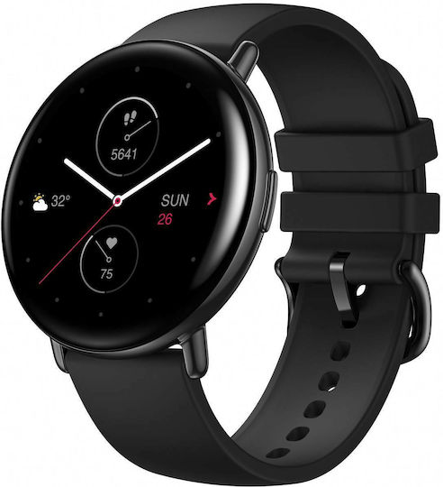 Zepp E Circle Stainless Steel Waterproof Smartwatch with Heart Rate Monitor (Onyx Black) view 3