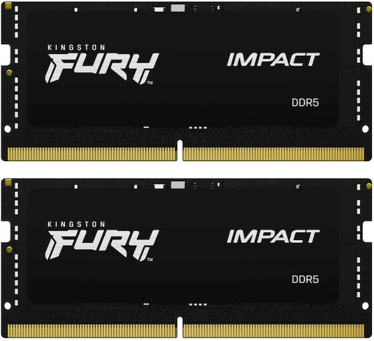 Kingston Fury Impact DDR5 32GB RAM with 2x16GB Modules and Speed 6400 for Laptop KF564S38IBK2-32 view 2