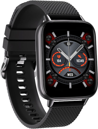 Smartwatch Idealstore Upbest23 Apple Bluetooth Built-in Speaker Microphone Voice Assistant Nfc Multi-sport Heart Rate Oxygen Monitor Thermometer Hd Display Curved Glass Password Lock 200mah Battery Black Color