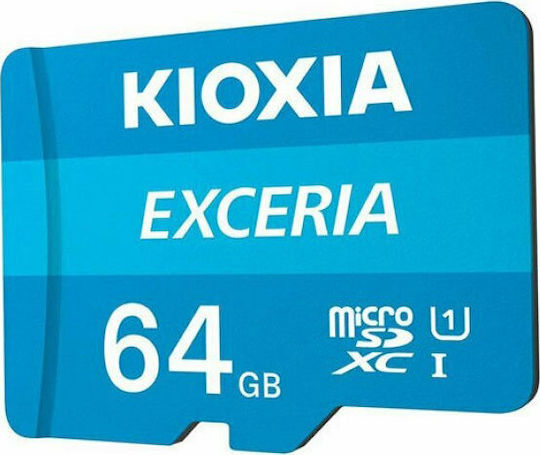 Kioxia EXCERIA microSDXC 64GB U1 UHS-I 100MB/s with Adapter vue 3