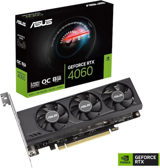 Asus GeForce RTX 4060 8GB GDDR6 LP BRK OC Edition Graphics Card view 1