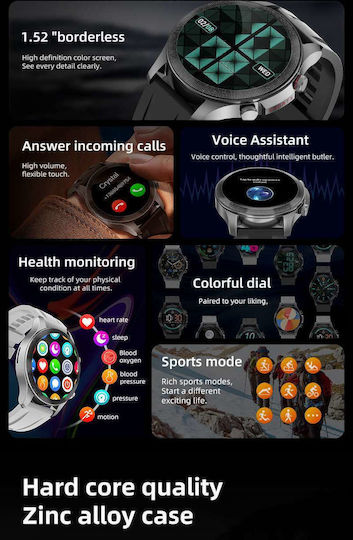 ZW26 Smartwatch with Heart Rate Monitor (Black) view 9