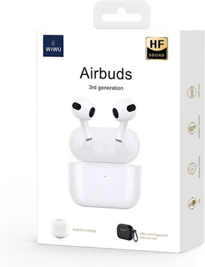 Wiwu Airbuds 3 Bluetooth Handsfree Earphones with Charging Case White view 3