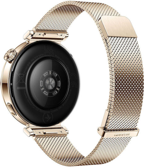Huawei Watch GT 5 41mm Waterproof with Heart Rate Monitor (Gold Milanese Strap) view 4