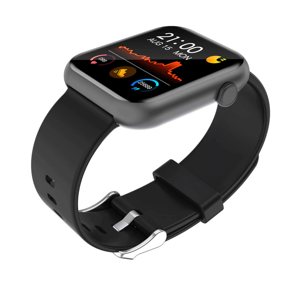 RFIT Aluminium Smartwatch with Heart Rate Monitor (Black) view 4