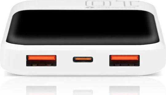 everActive EB-10Q Power Bank 10000mAh 22.5W with 2 USB-A Ports and USB-C Port White view 3