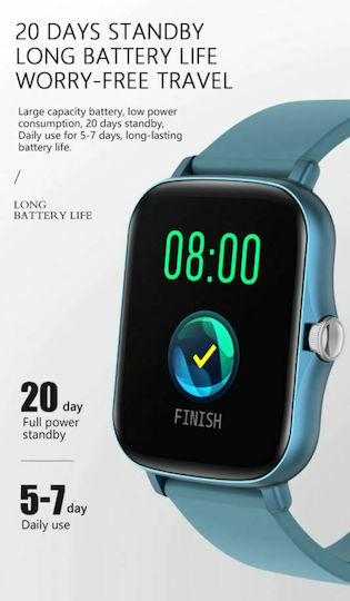 Senbono Lady Y20 Smartwatch with Heart Rate Monitor (Blue) view 4