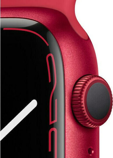 Apple Watch Series 7 Aluminium 41mm Waterproof with Heart Rate Monitor (Product Red) view 3