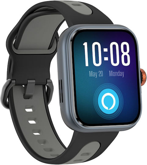 iSEN S216 Smartwatch with Heart Rate Monitor (Black) view 2