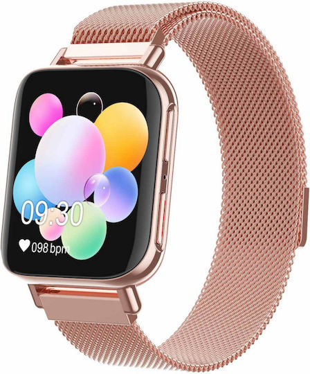 Smartwatch Qwath Idealstore Incoming Call Function Sleep Monitor Heart Rate Monitor Blood Pressure Monitor Fitness Tracker 1.54 Inch Tft Screen Ip67 Waterproof Compatible Ios Android Gold view 1