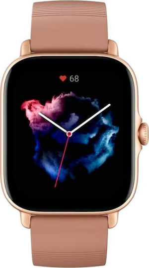Amazfit GTS 3 Aluminium 43mm Waterproof Smartwatch with Heart Rate Monitor (Terra Rosa) view 1