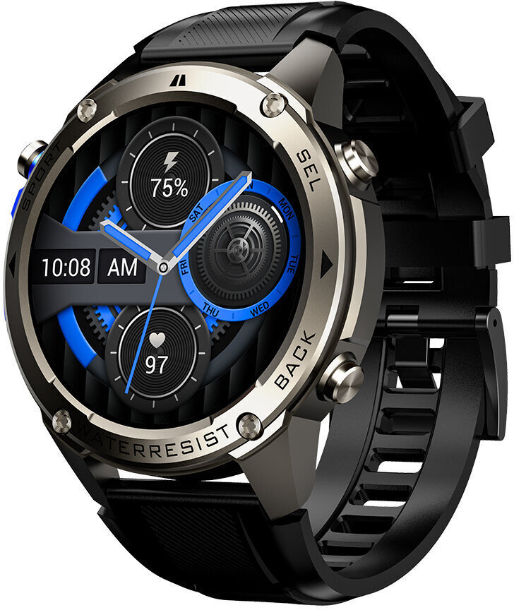 Luna Veles 52mm Waterproof Smartwatch with Heart Rate Monitor Steel view 7