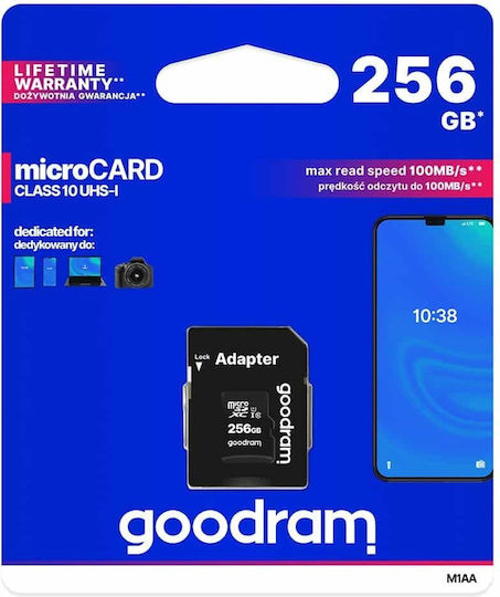 GoodRAM microSDXC 256GB Class 10 UHS-I 10MB/s with Adapter view 3